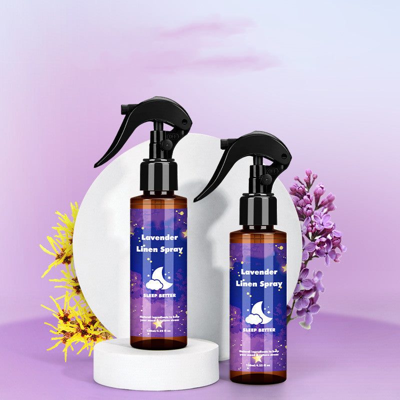 minimalist home fragrance spray bottle lavender scent