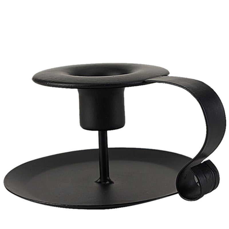 minimalist candle holder placed on dining table decor