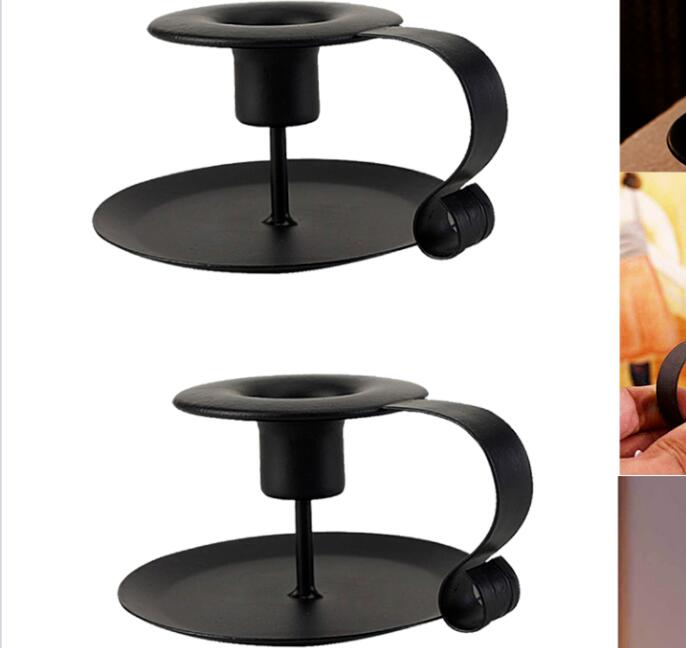 iron candle holder creating warm candlelight ambiance