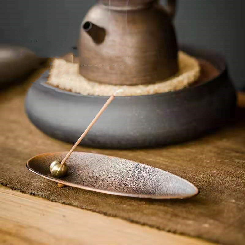 japanese alloy incense holder for joss sticks